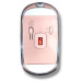 M9 Transparent Wireless USB + Bluetooth Rechargeable Mouse (Pink)